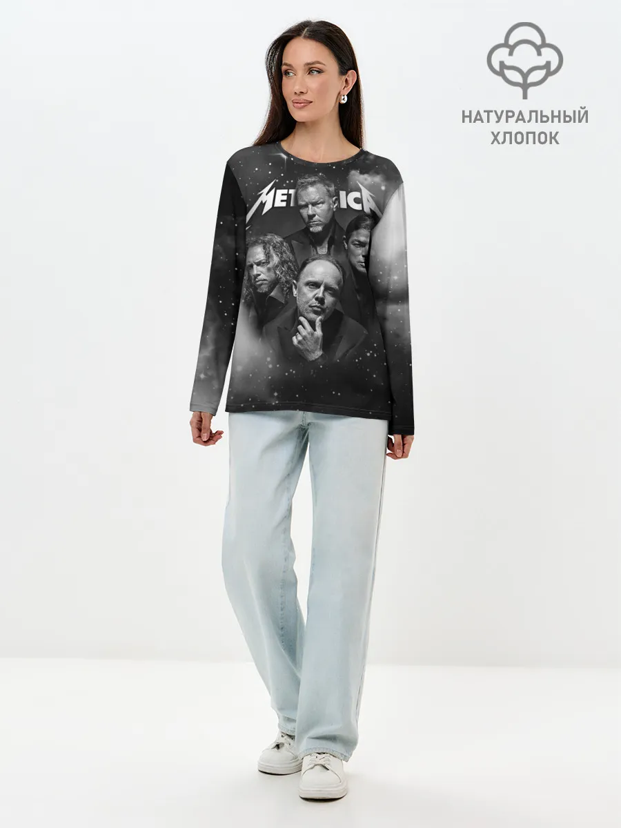 Лонгслив женский. Хлопок / Metallica