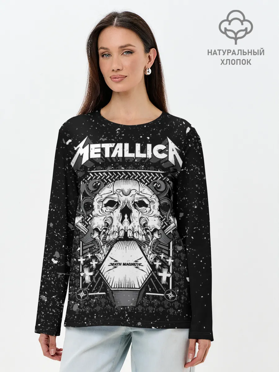 Лонгслив женский. Хлопок / Metallica