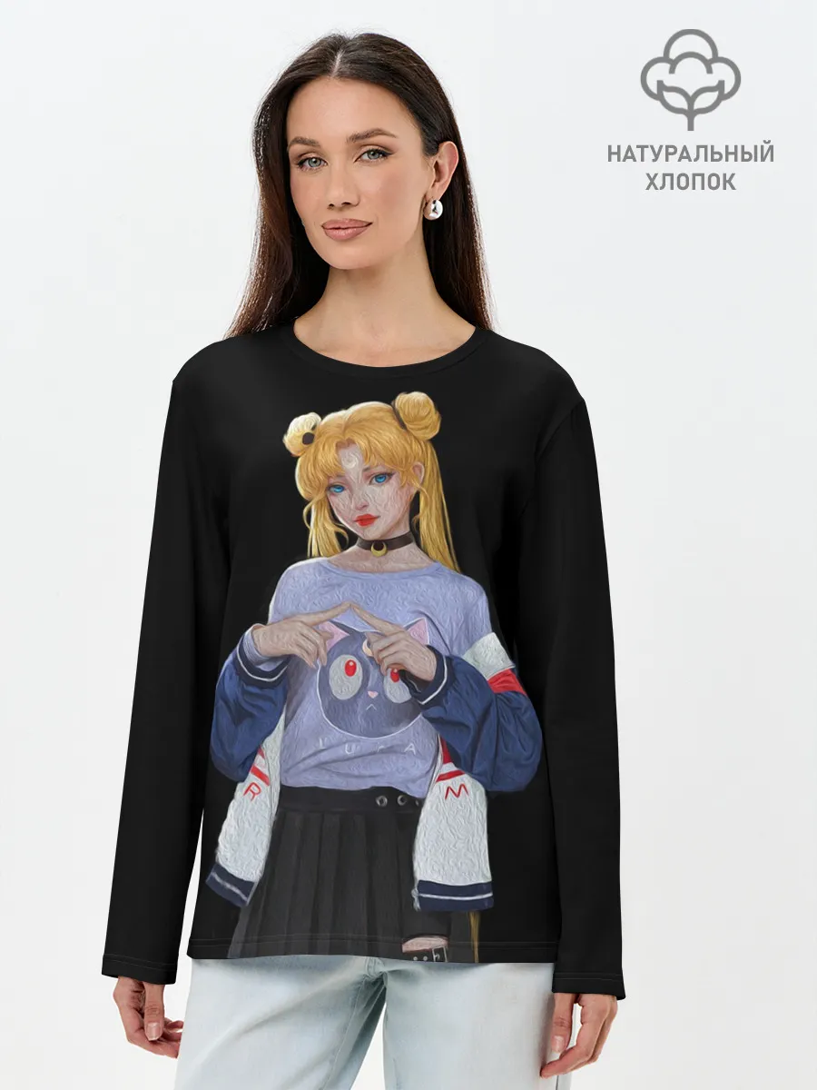 Лонгслив женский. Хлопок / СЕЙЛОР МУН