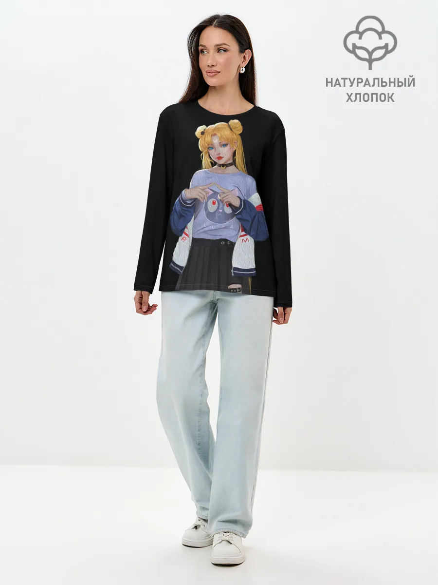 Лонгслив женский. Хлопок / СЕЙЛОР МУН
