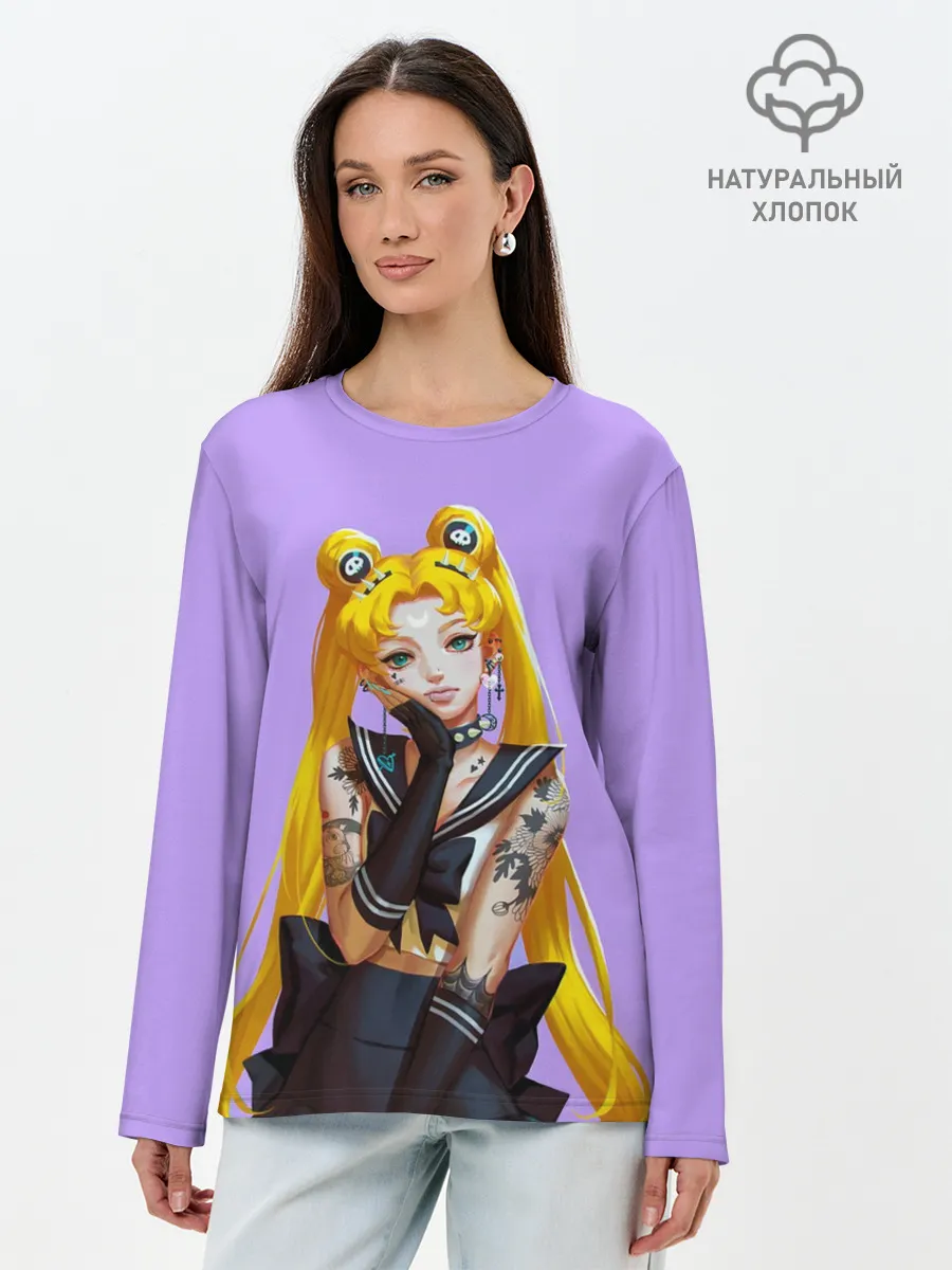 Лонгслив женский. Хлопок / SAILOR MOON