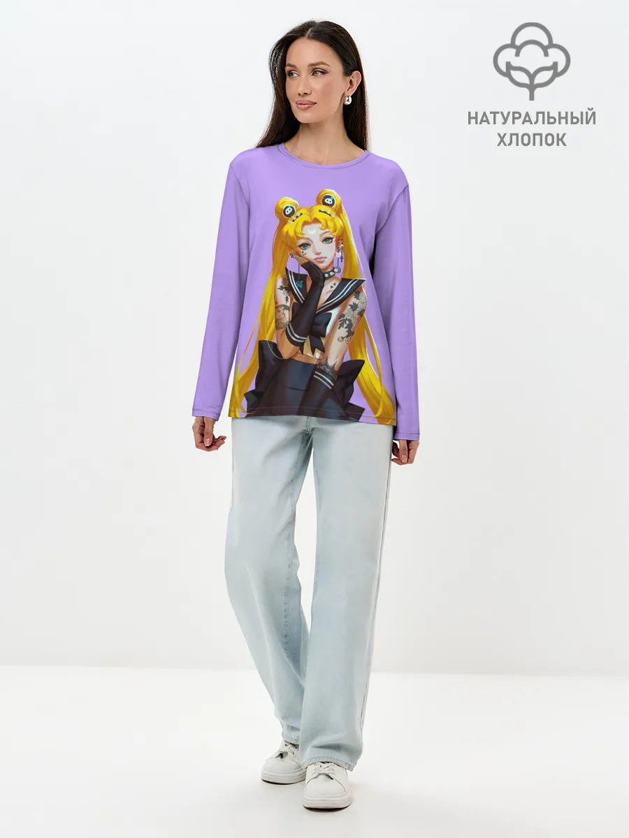 Лонгслив женский. Хлопок / SAILOR MOON