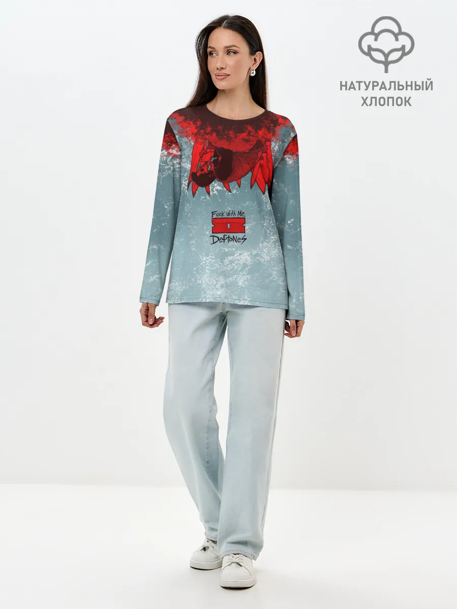 Лонгслив женский. Хлопок / Deftones F*ck with me