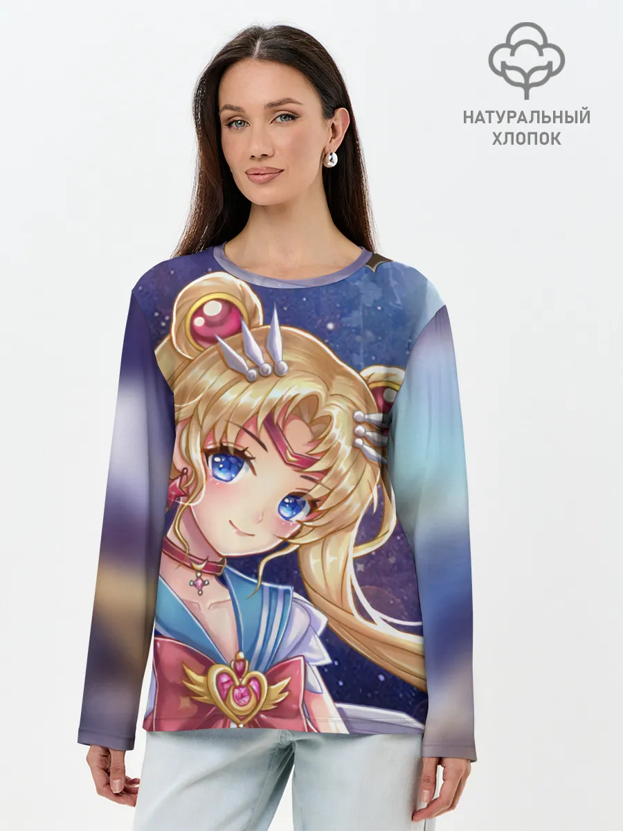 Лонгслив женский. Хлопок / SAILOR MOON