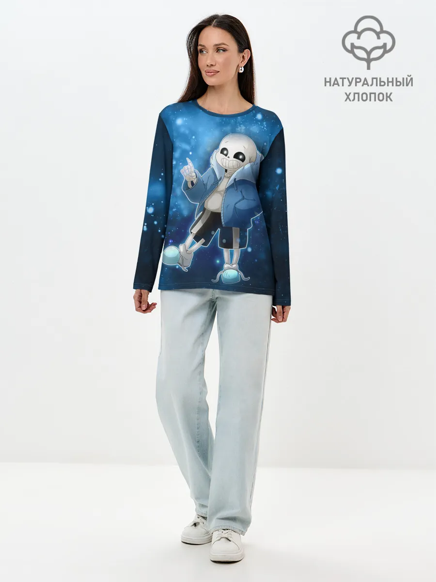 Лонгслив женский. Хлопок / UNDERTALE