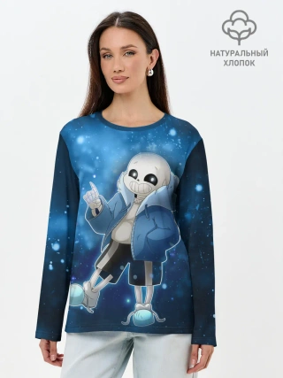 Лонгслив женский. Хлопок / UNDERTALE
