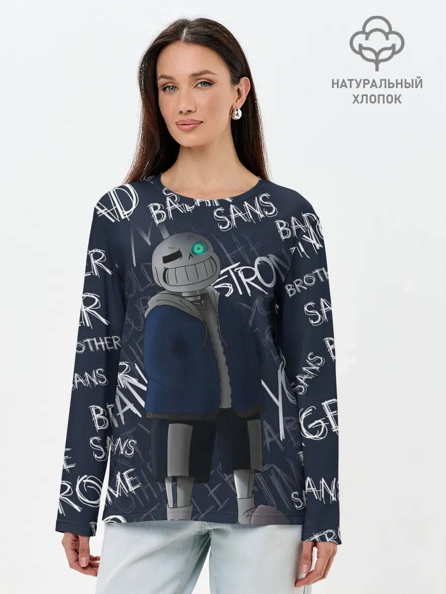 Лонгслив женский. Хлопок / UNDERTALE