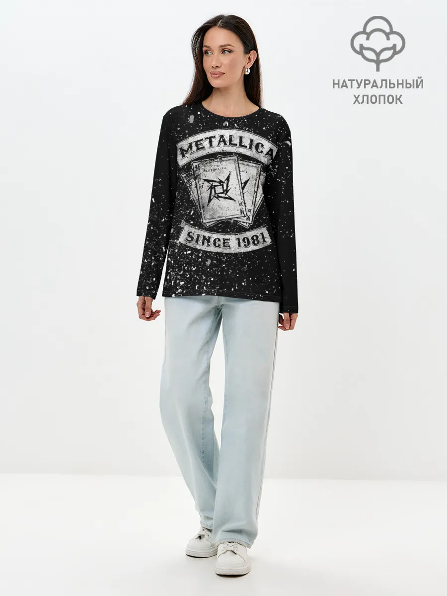 Лонгслив женский. Хлопок / Metallica