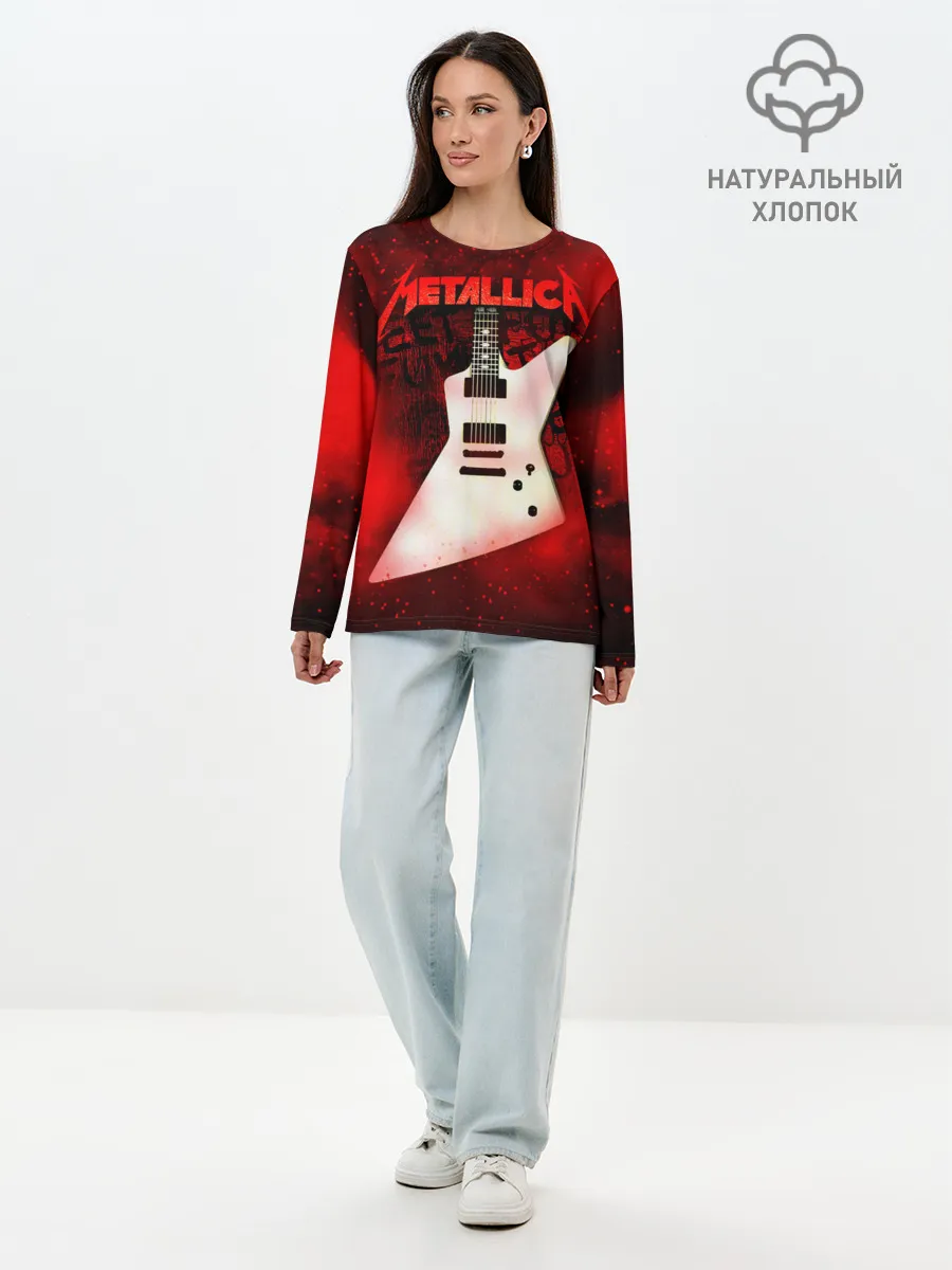 Лонгслив женский. Хлопок / Metallica