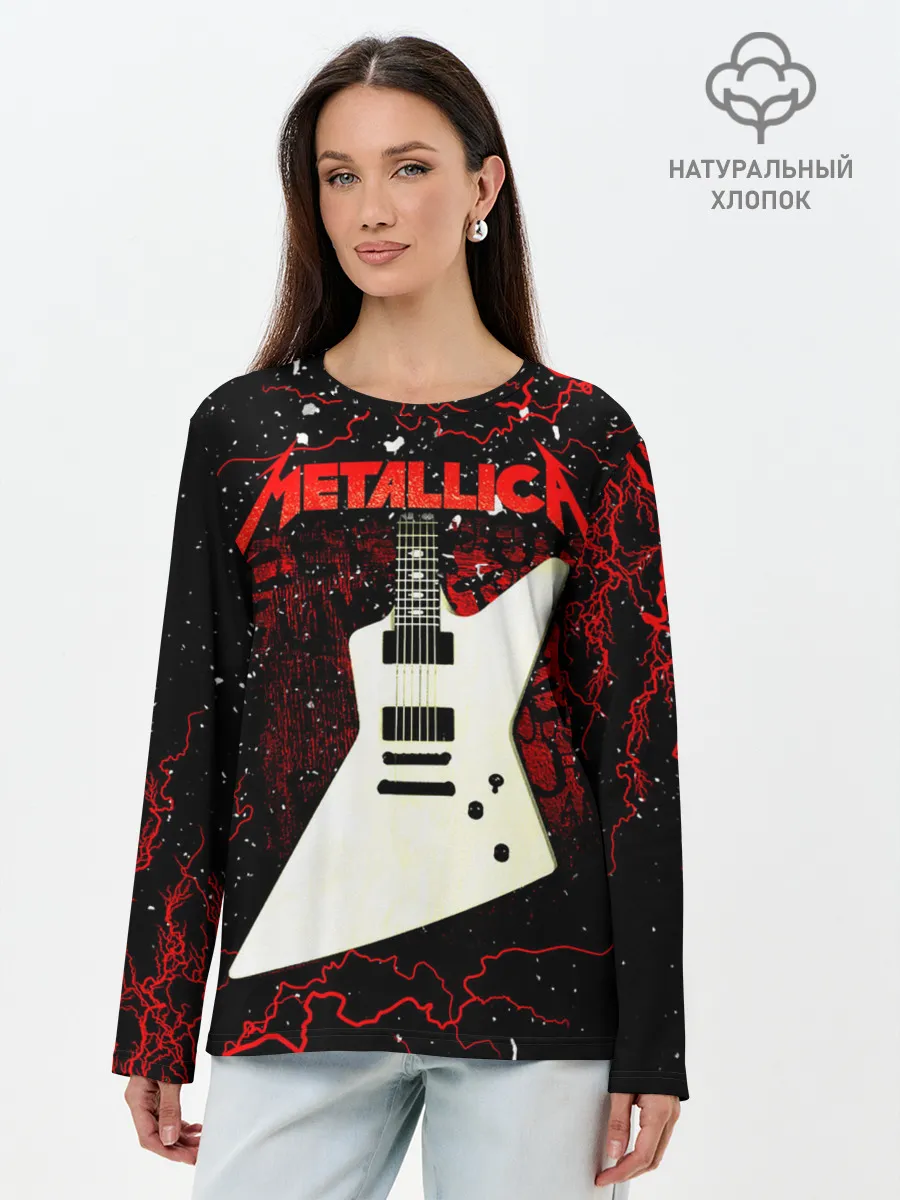 Лонгслив женский. Хлопок / Metallica