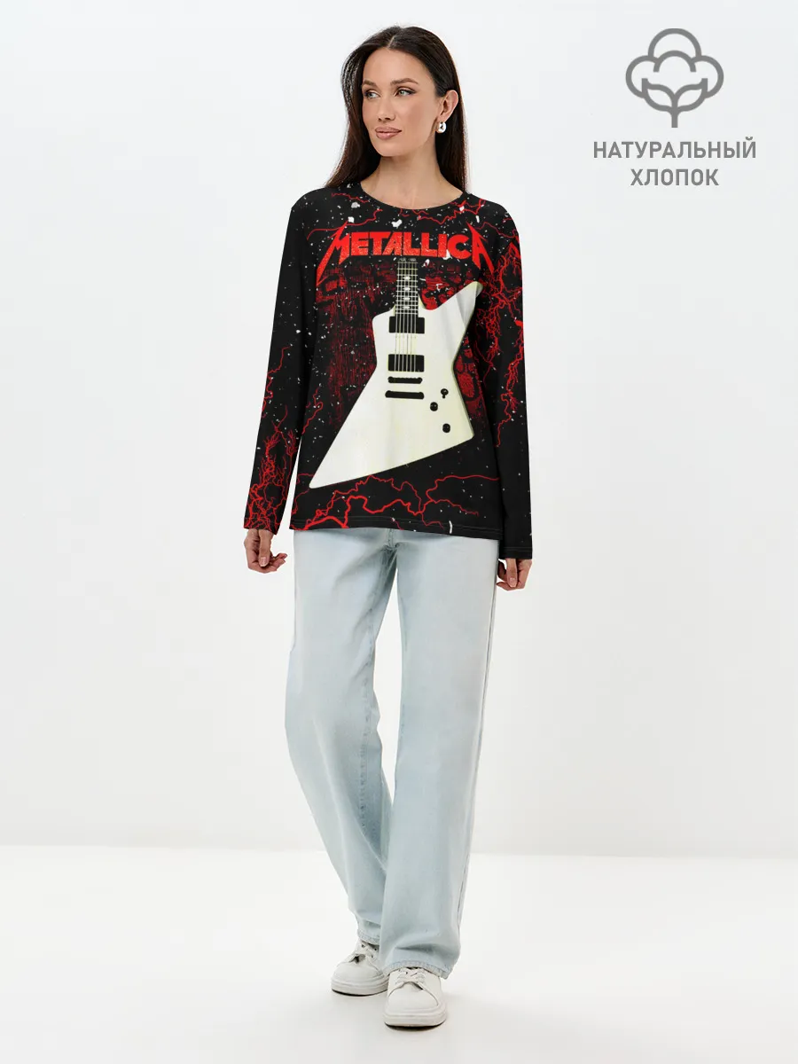 Лонгслив женский. Хлопок / Metallica