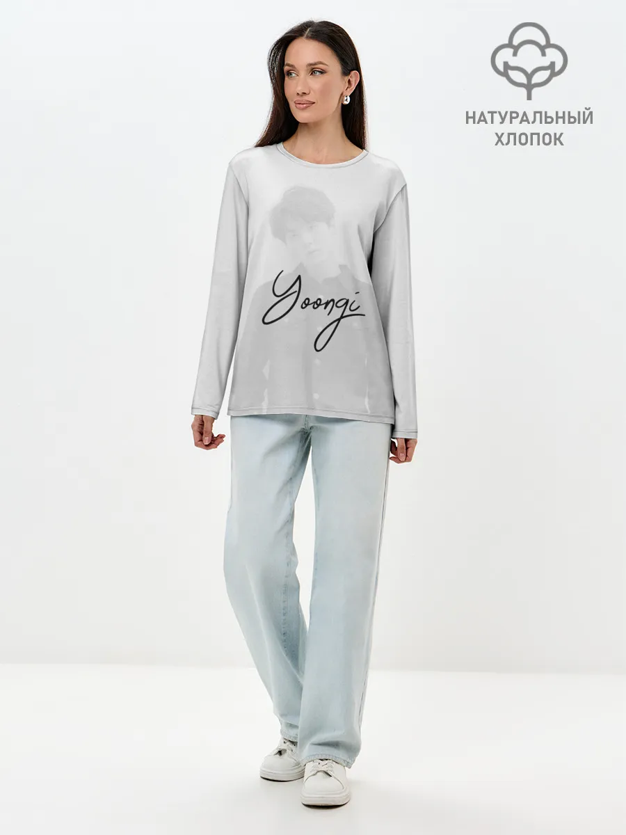 Лонгслив женский. Хлопок / BTS Min Yoongi