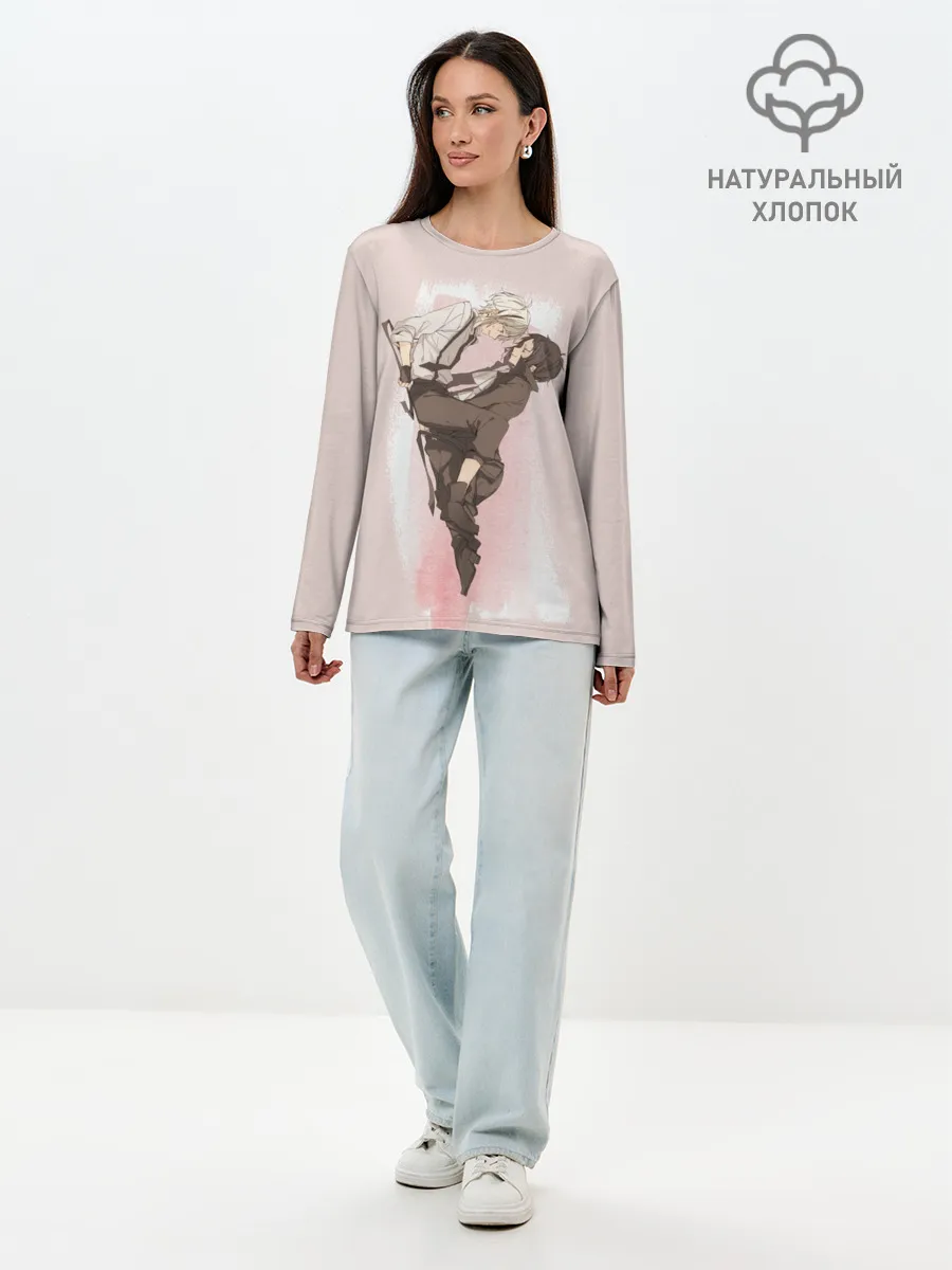 Лонгслив женский. Хлопок / Дазай и Чуя