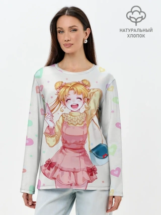 Лонгслив женский. Хлопок / SAILOR MOON