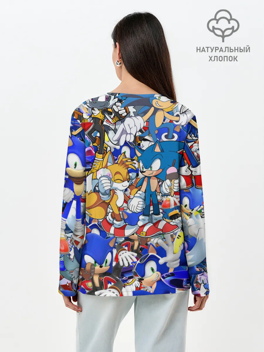 Лонгслив женский. Хлопок / SONIC PATTERN | СОНИК