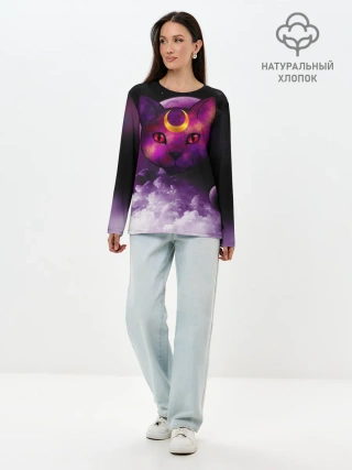 Лонгслив женский. Хлопок / КОСМОС КИСЫ