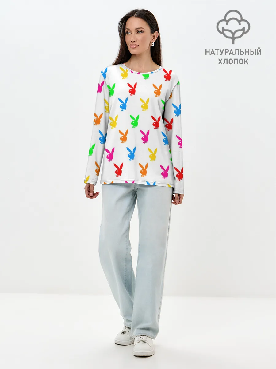 Лонгслив женский. Хлопок / PLAYBOY | ПЛЕЙБОЙ