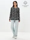 Лонгслив женский. Хлопок / PLAYBOY PATTERN | ПЛЕЙБОЙ ПАТТЕРН