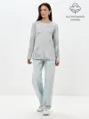 Лонгслив женский. Хлопок / Мрамор