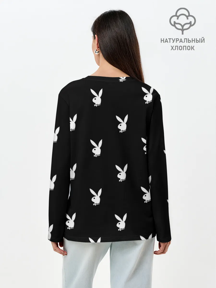 Лонгслив женский. Хлопок / ПЛЕЙБОЙ ПАТТЕРН | PLAYBOY PATTERN
