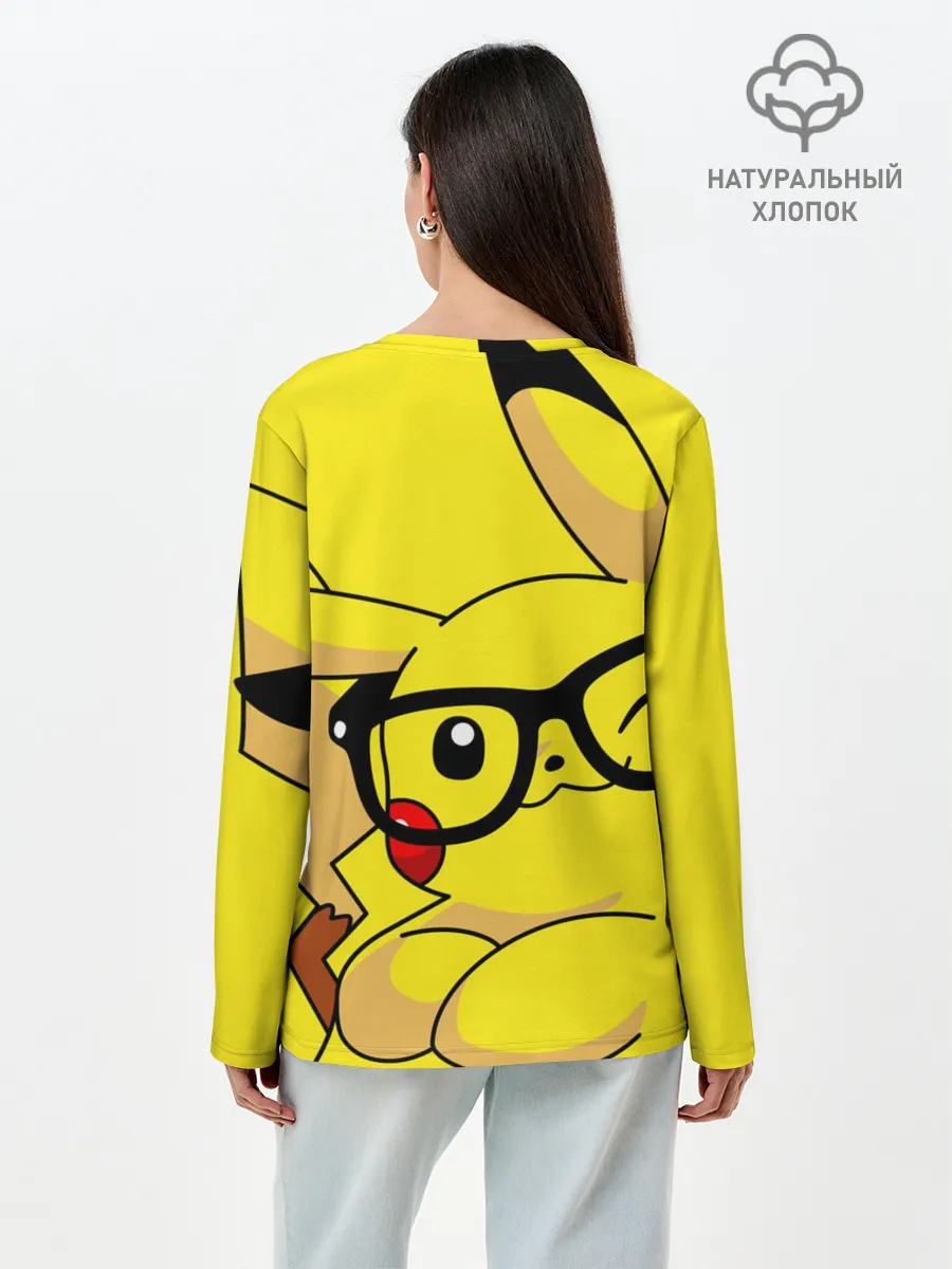 Лонгслив женский. Хлопок / ПИКАЧУ