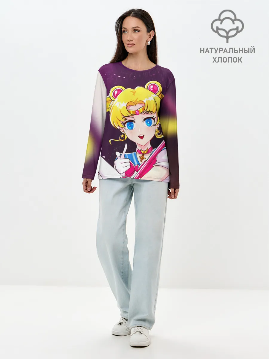 Лонгслив женский. Хлопок / Sailor Moon