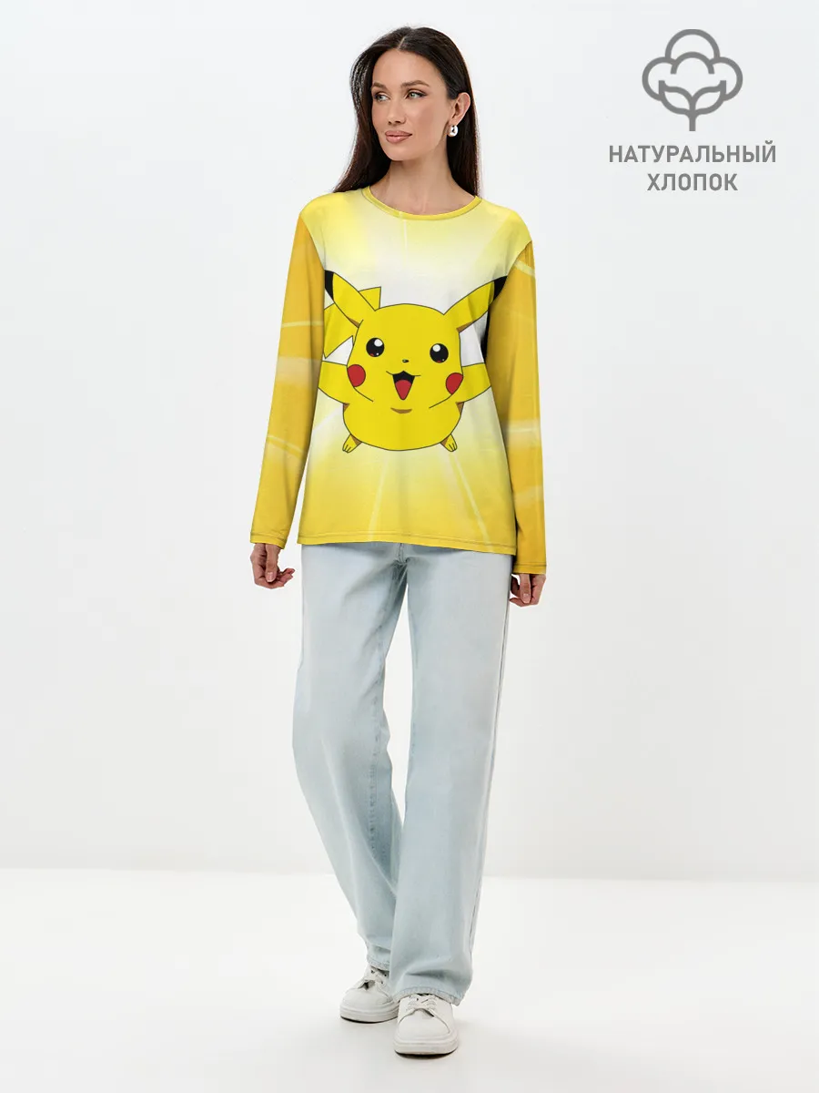 Лонгслив женский. Хлопок / Пика Пика