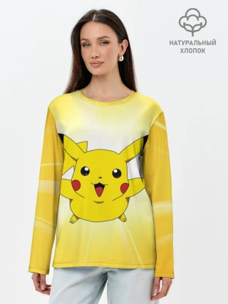 Лонгслив женский. Хлопок / Пика Пика