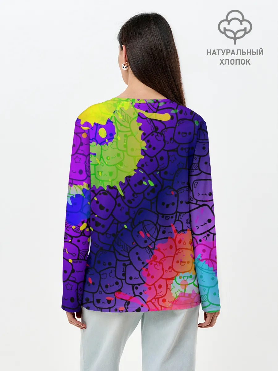 Лонгслив женский. Хлопок / Marshmello