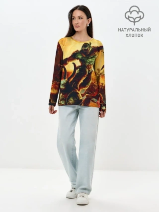 Лонгслив женский. Хлопок / Doom Eternal