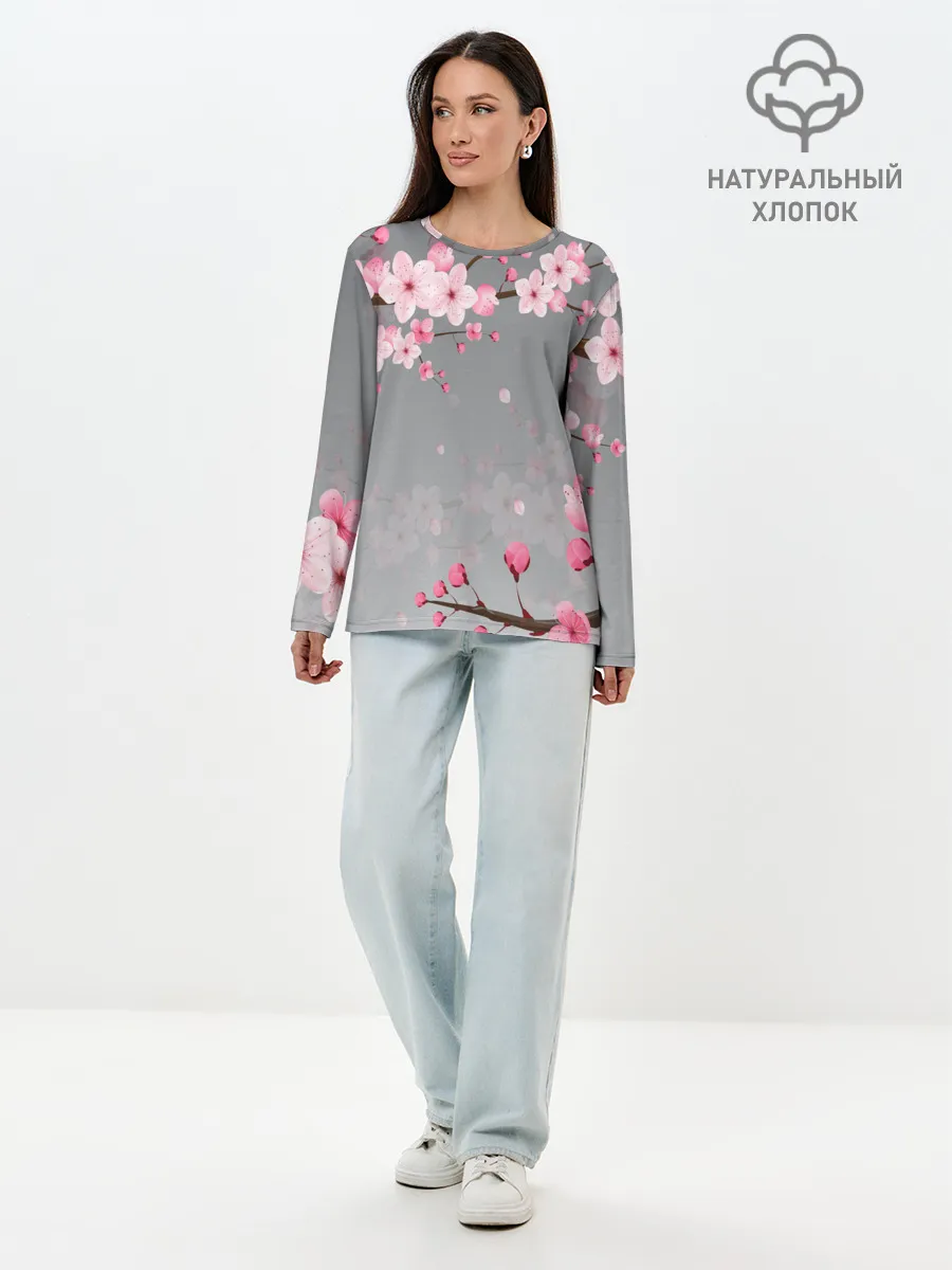 Лонгслив женский. Хлопок / САКУРА | SAKURA