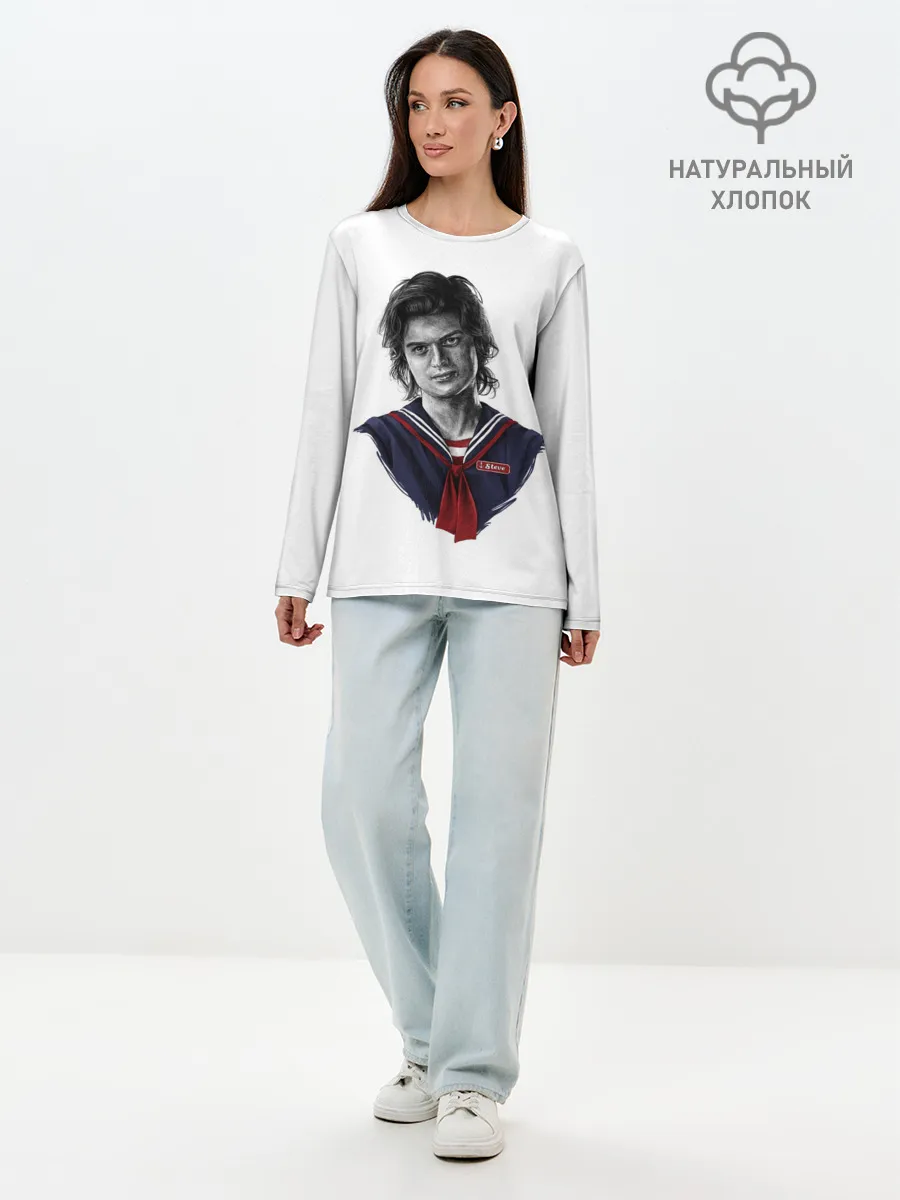 Лонгслив женский. Хлопок / Стив