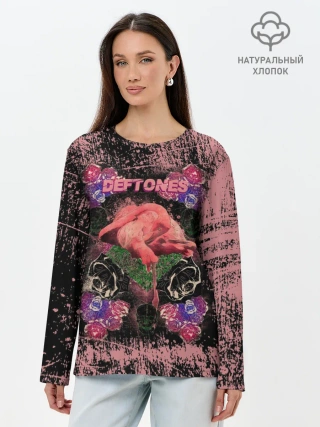 Лонгслив женский. Хлопок / Deftones