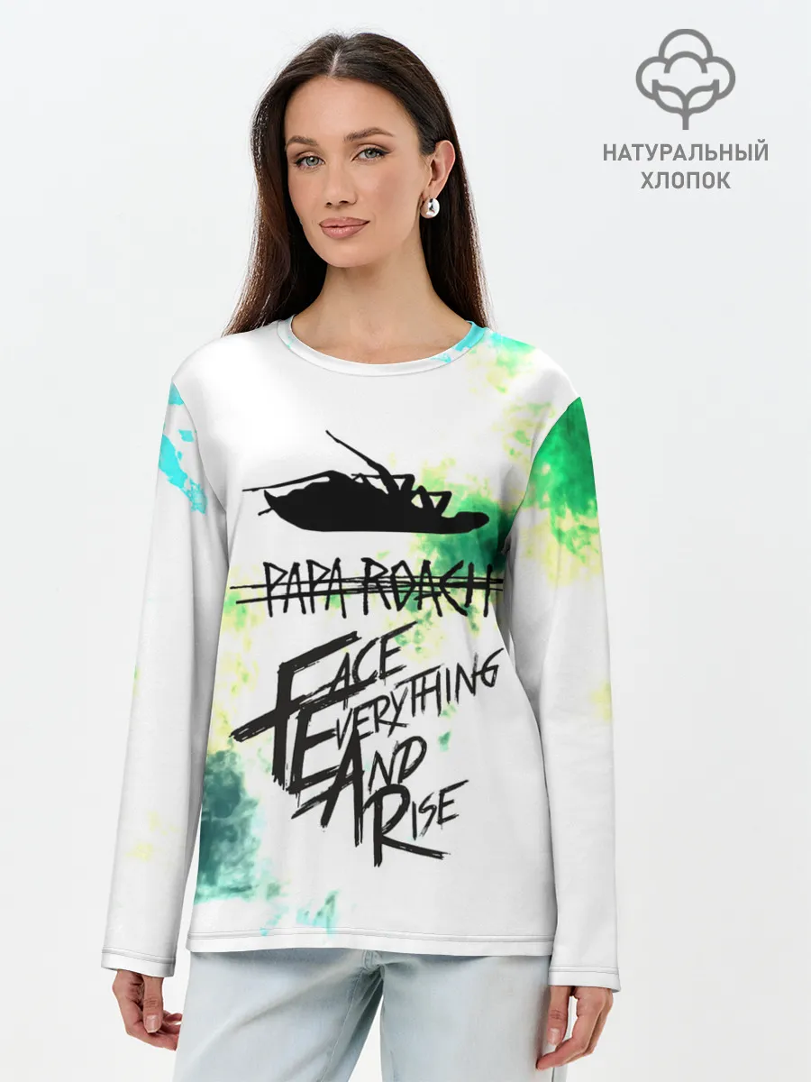 Лонгслив женский. Хлопок / Papa Roach