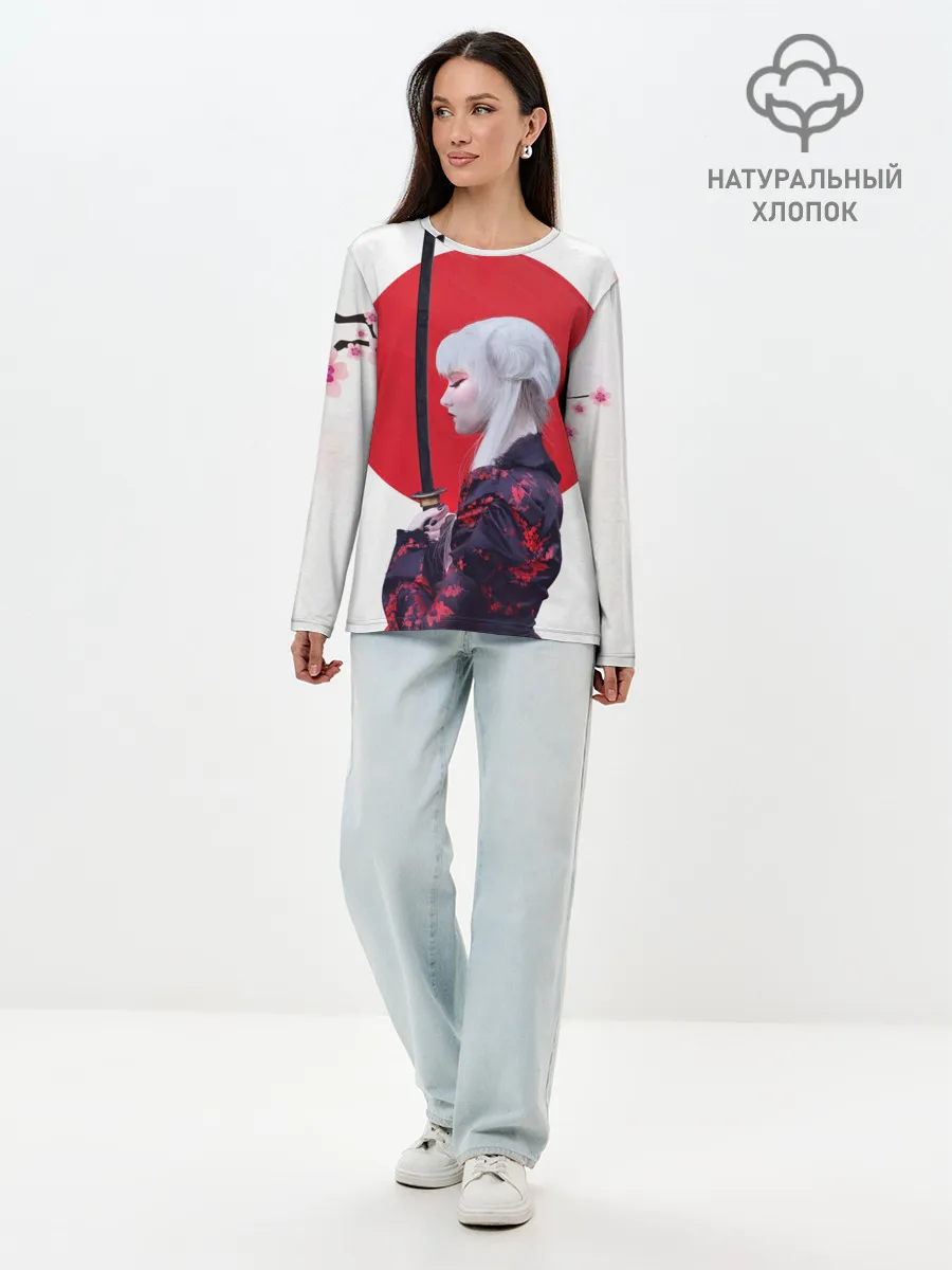 Лонгслив женский. Хлопок / Самурай