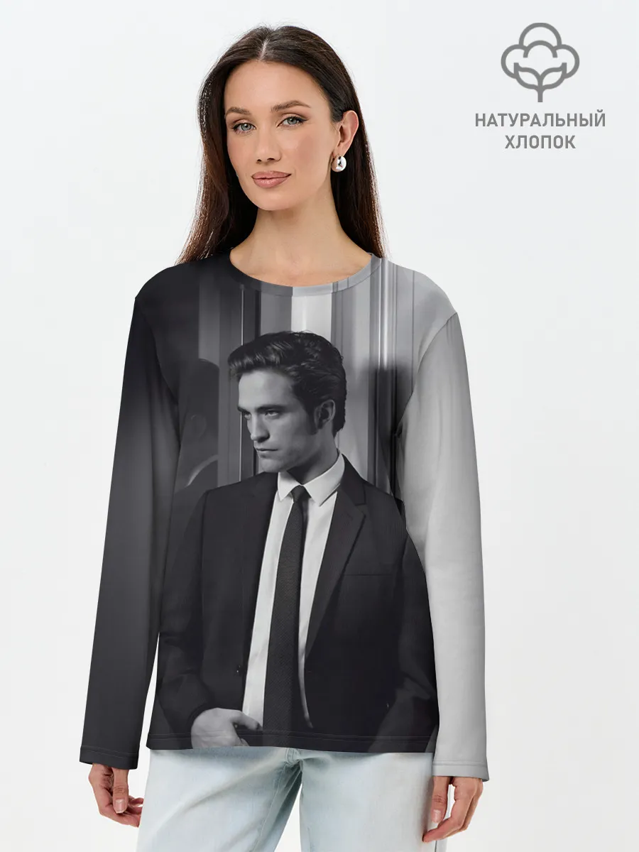 Лонгслив женский. Хлопок / Роберт Паттинсон