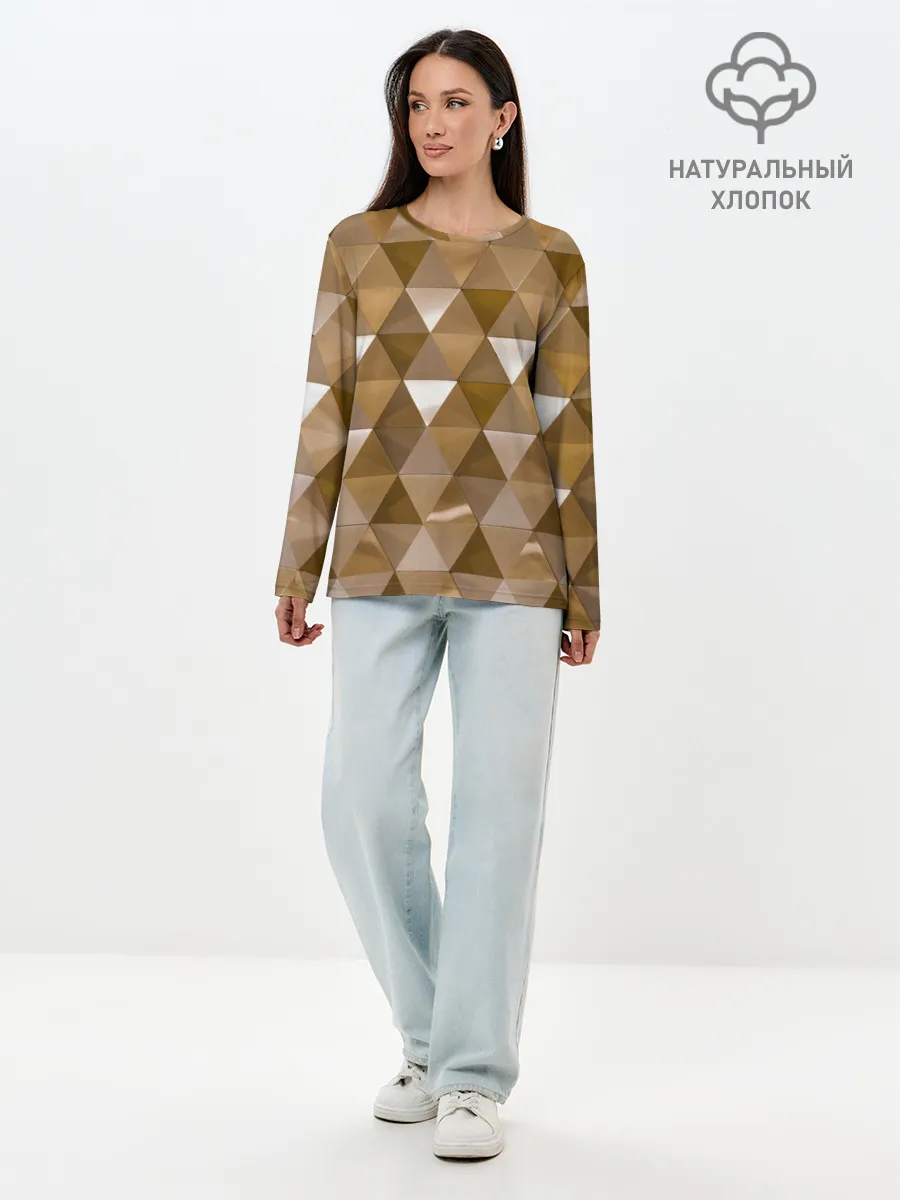 Лонгслив женский. Хлопок / Кристализация