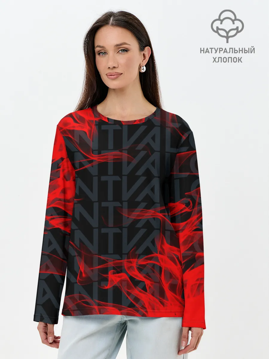 Лонгслив женский. Хлопок / VALORANT.