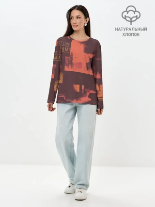 Лонгслив женский. Хлопок / Hotline miami