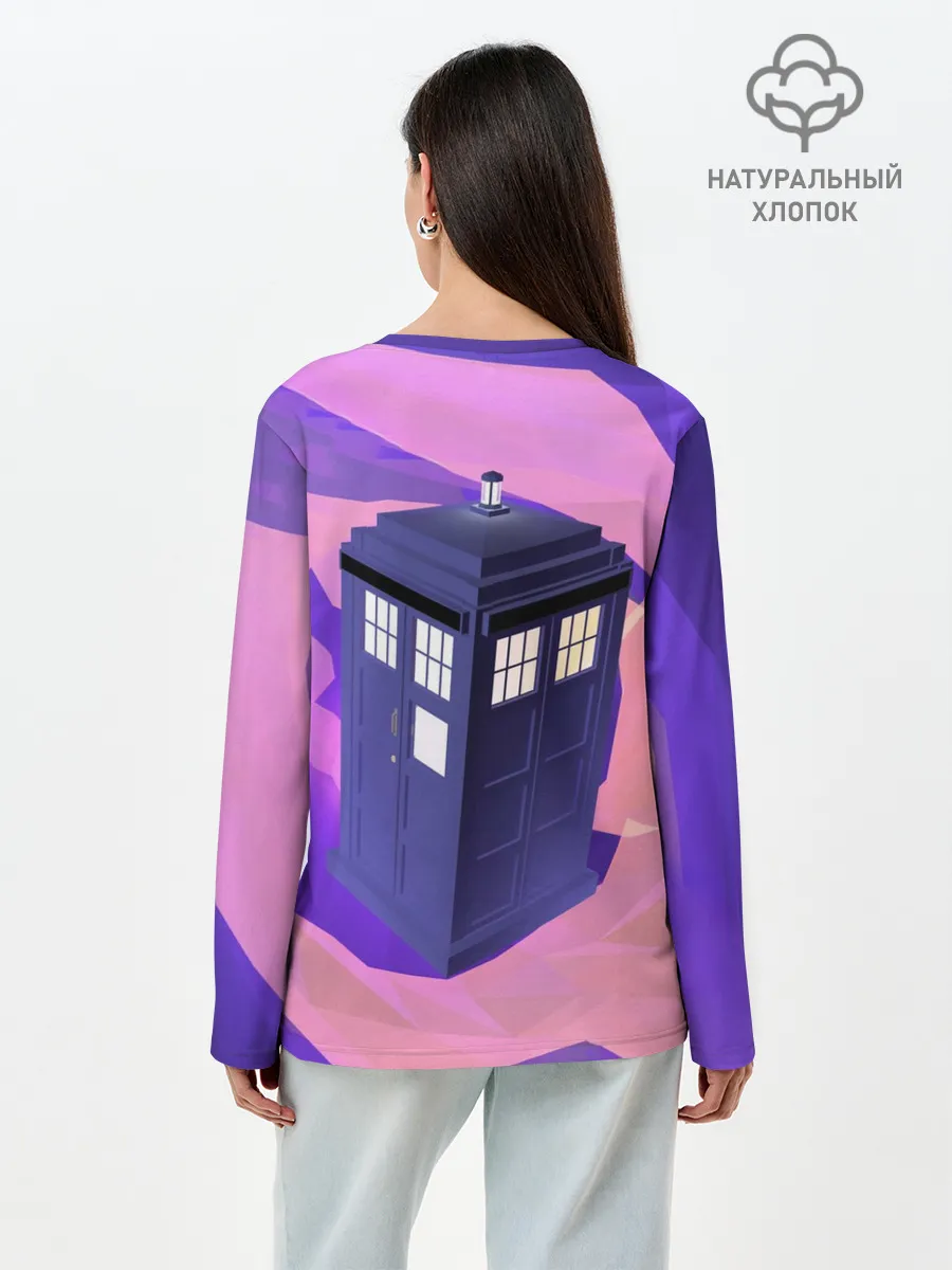 Лонгслив женский. Хлопок / CRAZY TARDIS