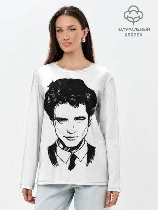 Лонгслив женский. Хлопок / РОБЕРТ ПАТТИНСОН