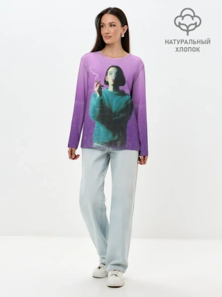 Лонгслив женский. Хлопок / PLACEBO