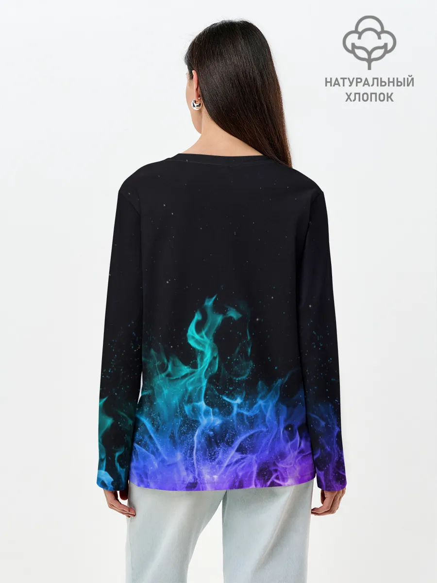 Лонгслив женский. Хлопок / Marshmello Fortnite