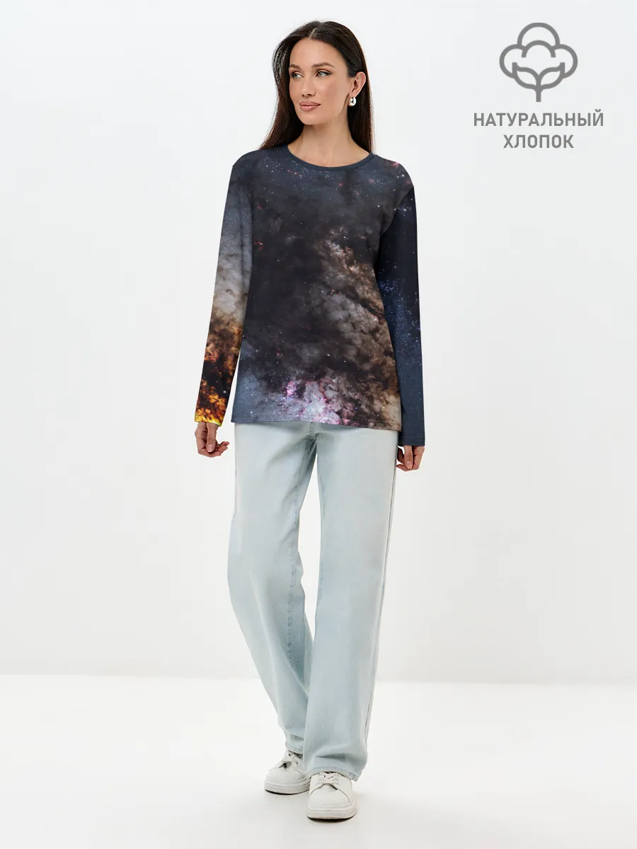 Лонгслив женский. Хлопок / МЛЕЧНЫЙ ПУТЬ