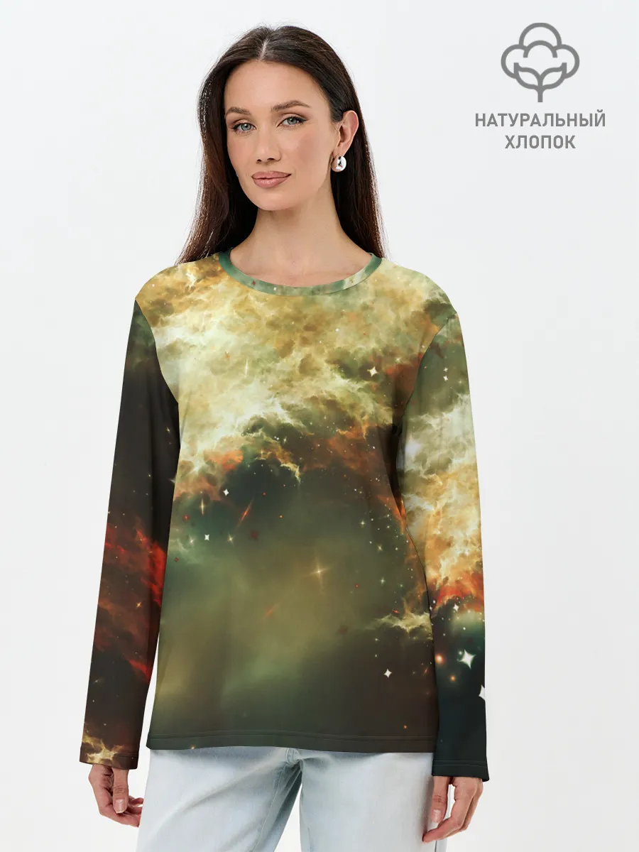 Лонгслив женский. Хлопок / НЕОНОВЫЕ ЗВЕЗДЫ