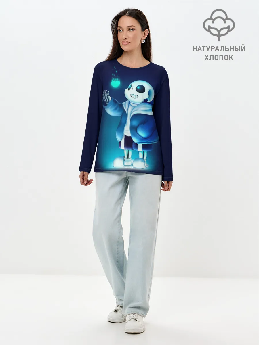 Лонгслив женский. Хлопок / UNDERTALE