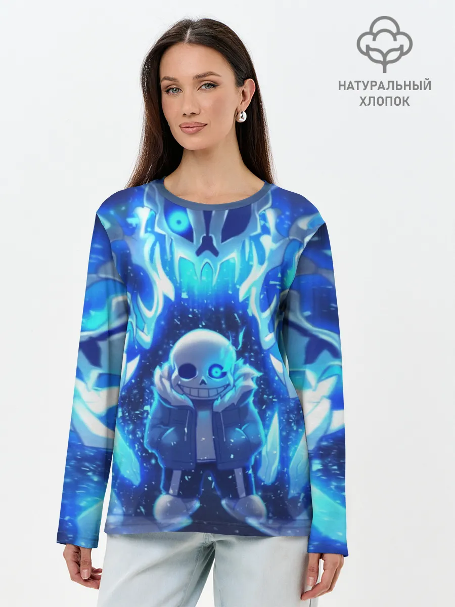 Лонгслив женский. Хлопок / UNDERTALE | АНДЕРТЕЙЛ