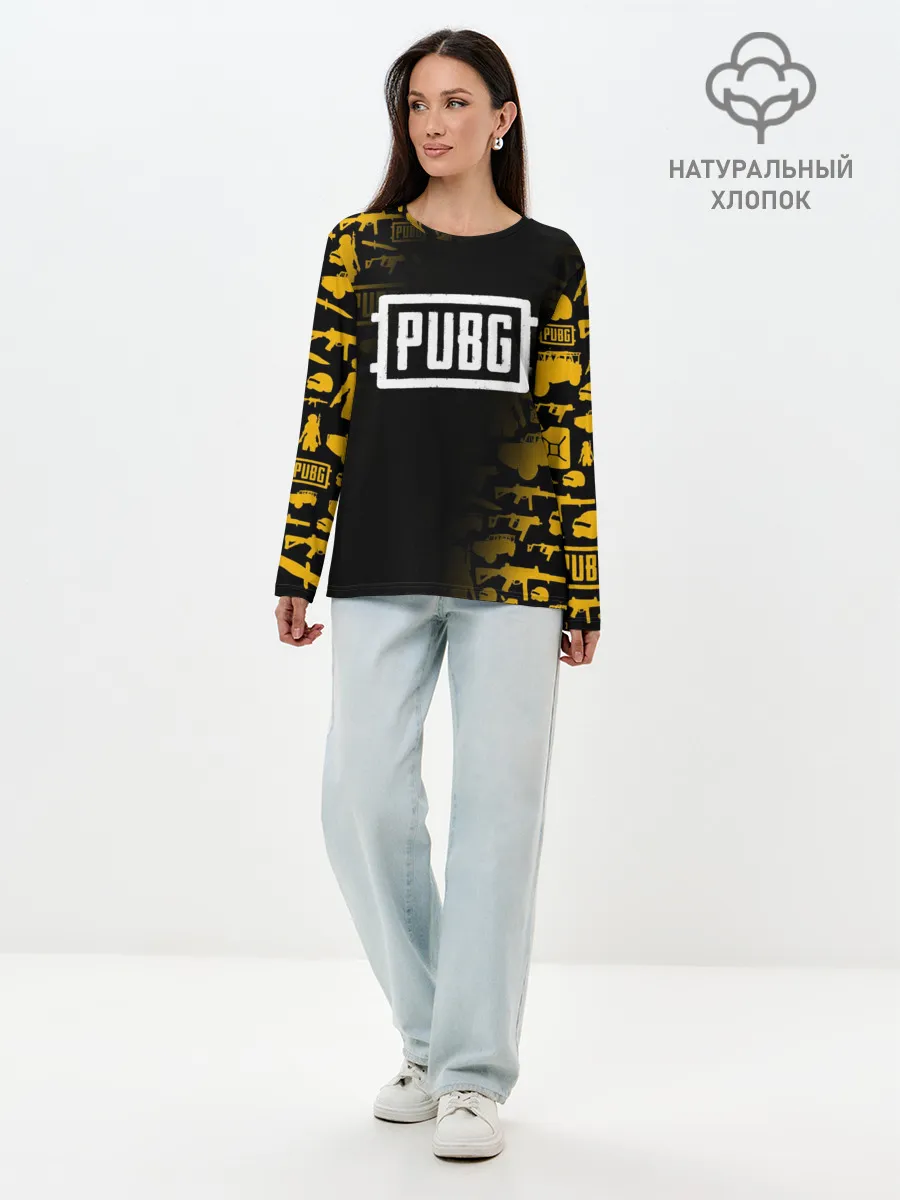 Лонгслив женский. Хлопок / PUBG