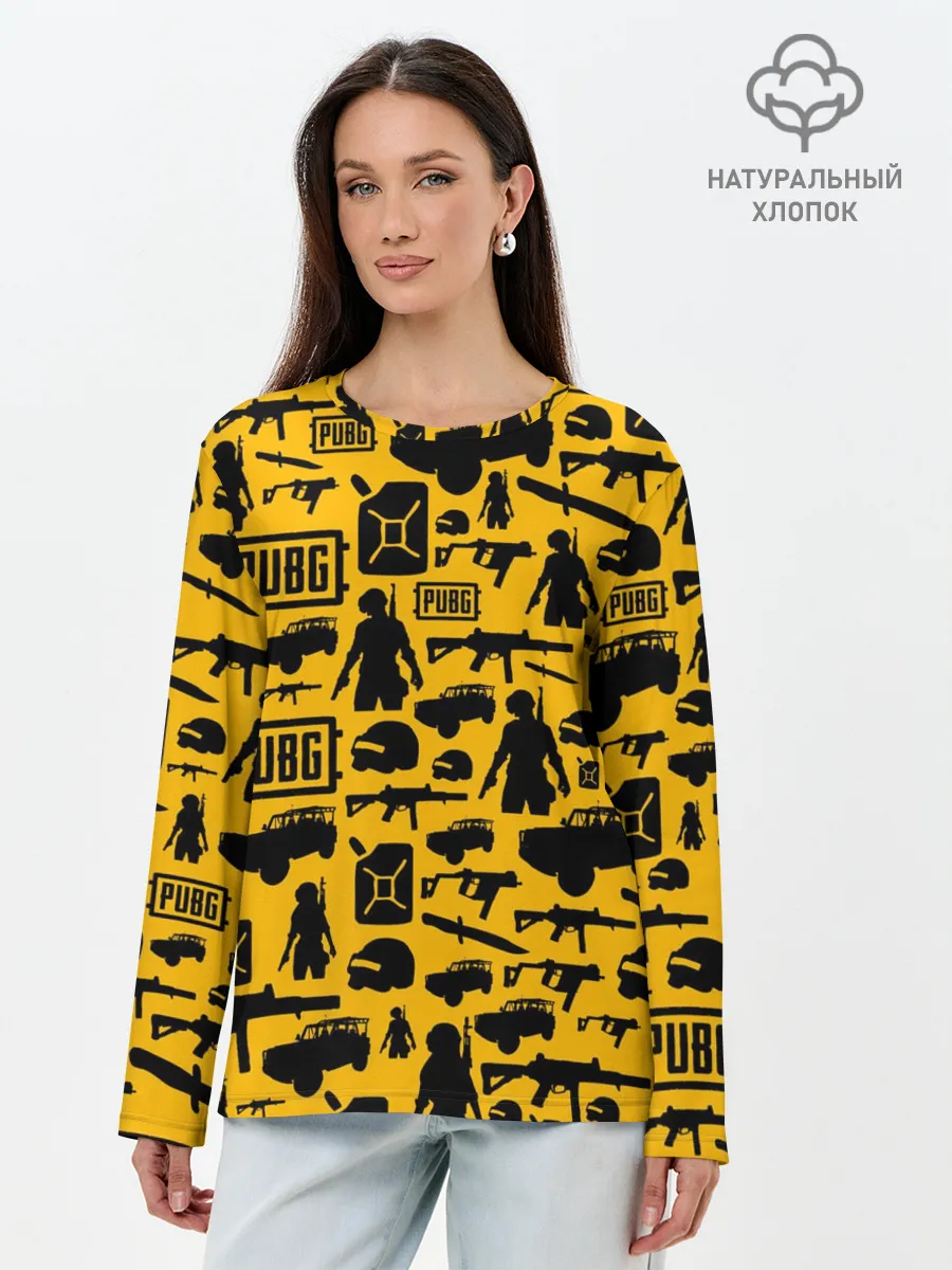 Лонгслив женский. Хлопок / PUBG