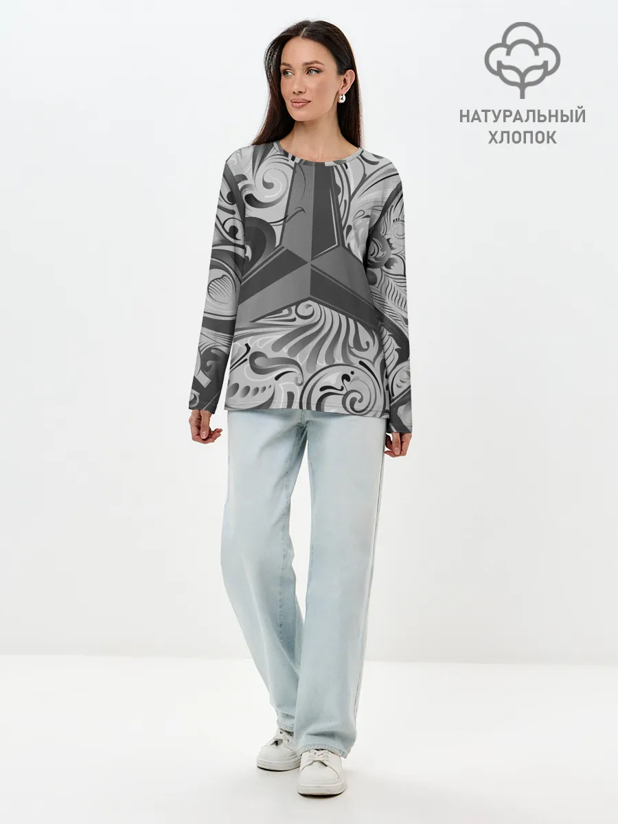 Лонгслив женский. Хлопок / MERCEDES-BENZ | МЕРСЕДЕС